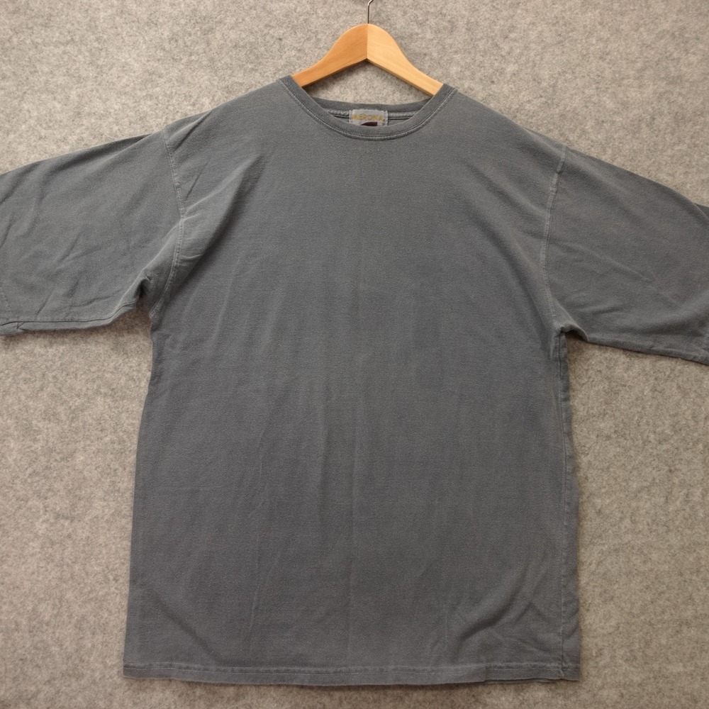 Vintage 90s Washed Blank T Shirt Men LARGE Faded Blue Basic Raglan Grunge MERONA